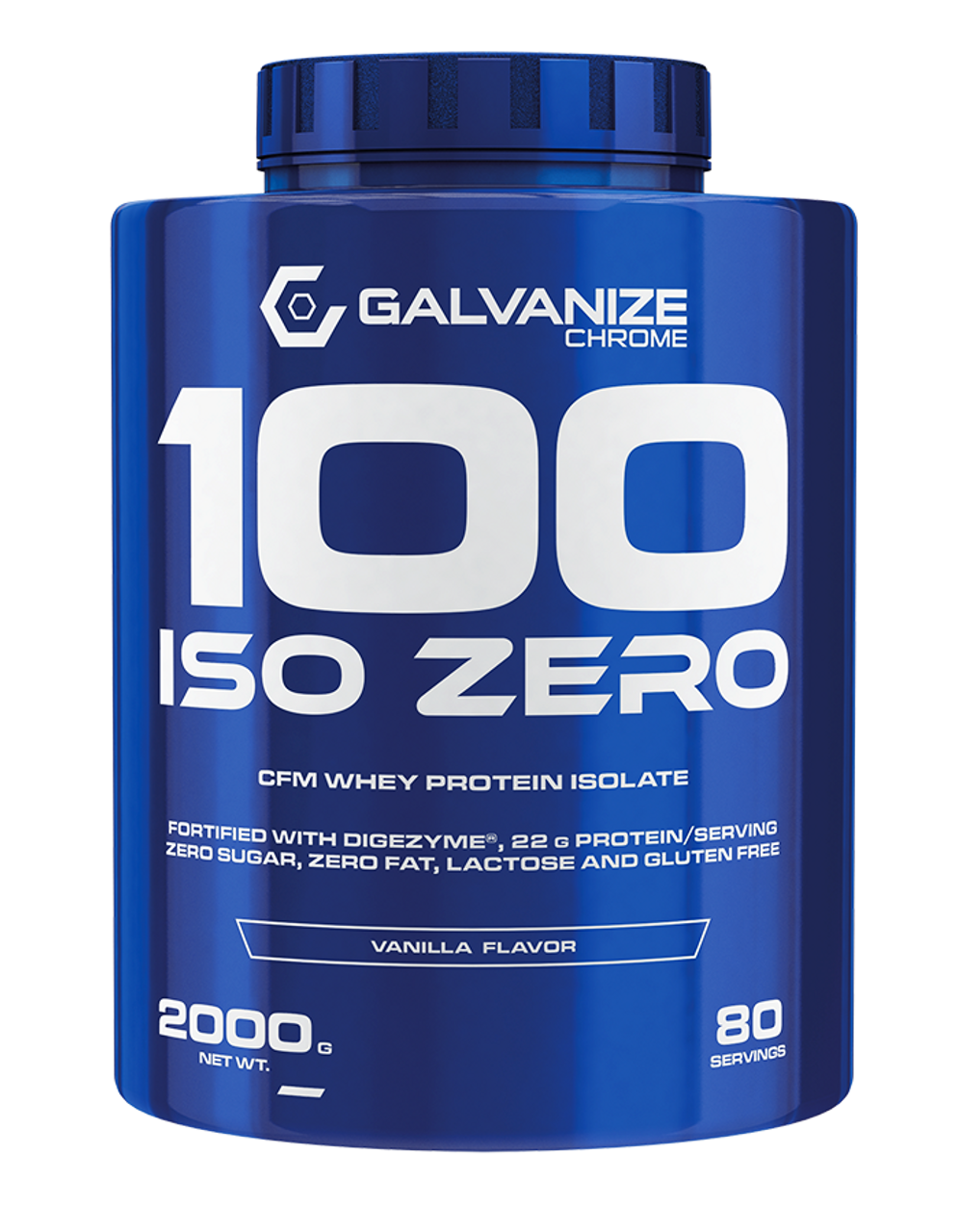 100_ISO_ZERO_2000g_vanilla__83358.png GALVANIZE | 100 ISO | ZERO PURIFIED | WHEY PROTEIN ISOLATE | VANILLA 2000G 80 SER GLUTEN FREE - Image 1