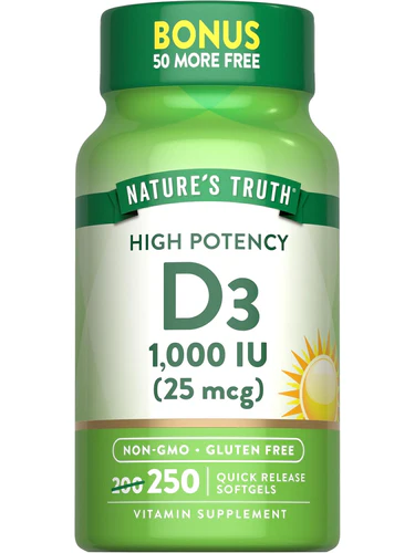 1_c1a29b8d-d798-42d4-a560-903c6ae6404d.jpg.webp VITAMIN D3 1000 IU (25 MCG) 250 Quick Release Softgels - Image 1