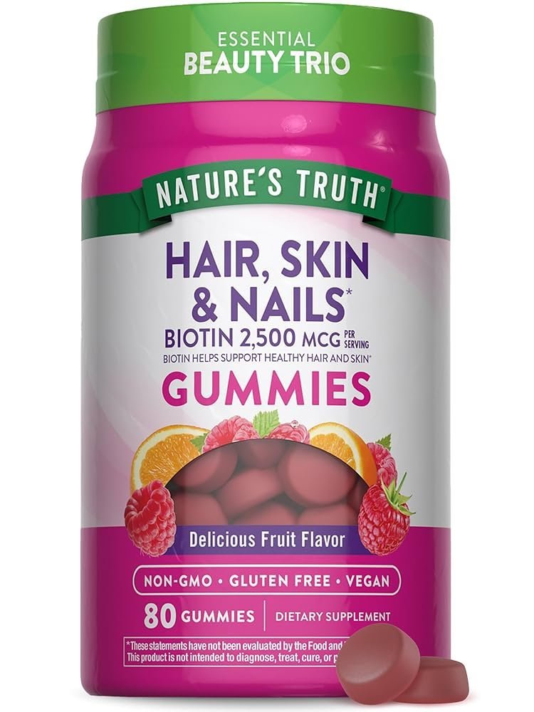 71tkDXfEWbL._UF10001000_QL80_.jpg Nature's Truth Hair Skin and Nails Gummies 80 gummy - Image 1
