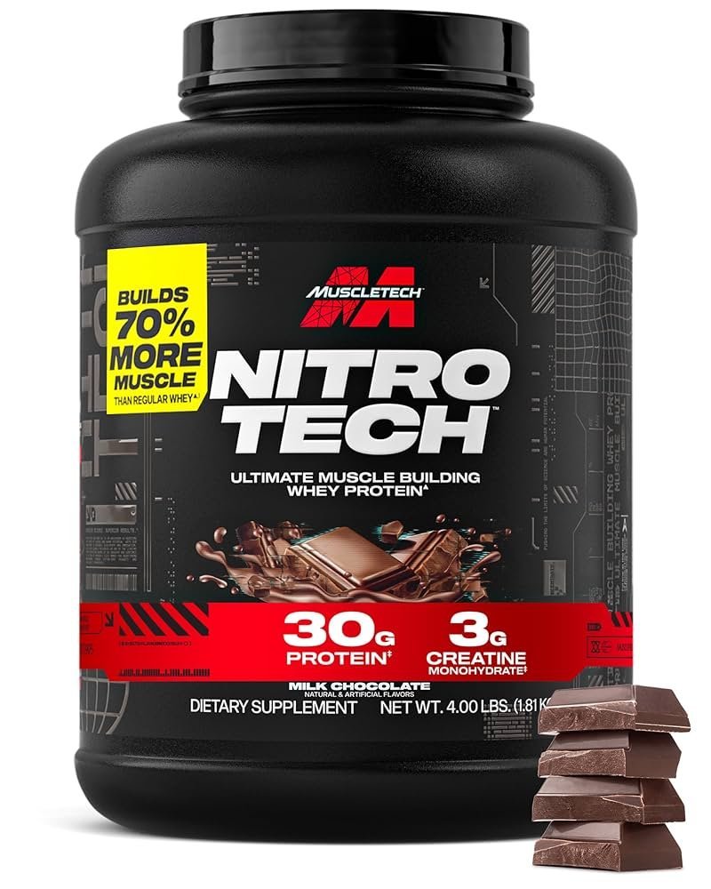 81nReraesL._UF10001000_QL80_.jpg muscle Tech Nitrotech Whey Protein 4LB - Image 1