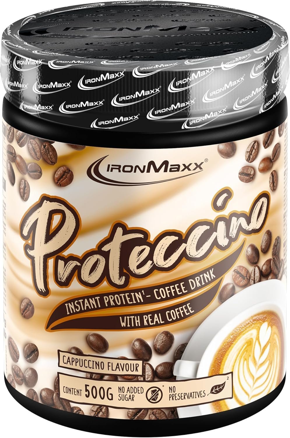 proteiccino-500g-cappuccino.jpg ironmaxx Proteccino 500g - Image 1