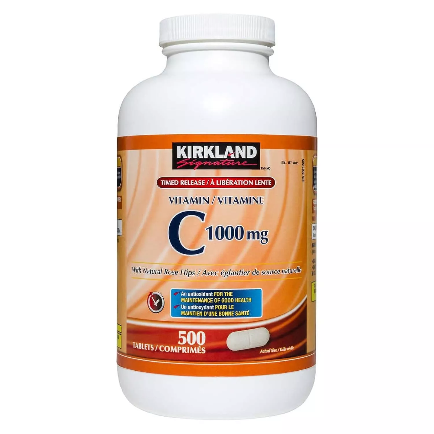 61r28z89hjl-6990e6487cc53 Kirkland Timed Release Vitamin C 1000mg (500 Tabs) | With Rose Hips - Image 1