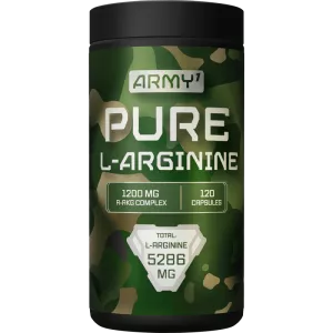 ARMY1 Pure L-Arginine 120 Caps supplement bottle at Qimia Oman Muscat
