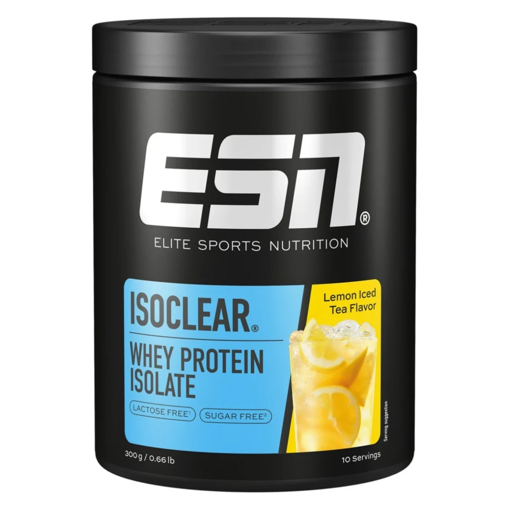 ESN Isoclear Whey Protein Isolate Lemon Iced Tea Flavor 300g lactose free sugar free protein powder