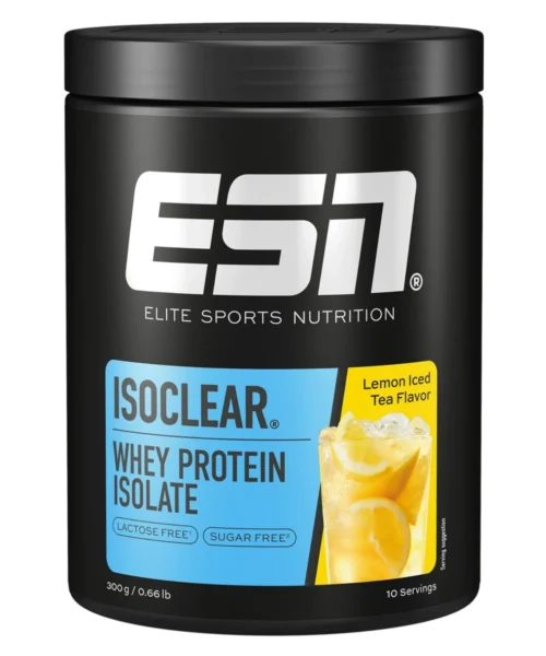 ESN Isoclear Whey Protein Isolate Lemon Iced Tea Flavor 300g lactose free sugar free protein powder