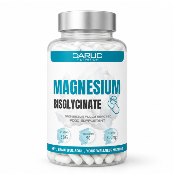 DARUC Magnesium Bisglycinate 400mg 90 Capsules front and supplement