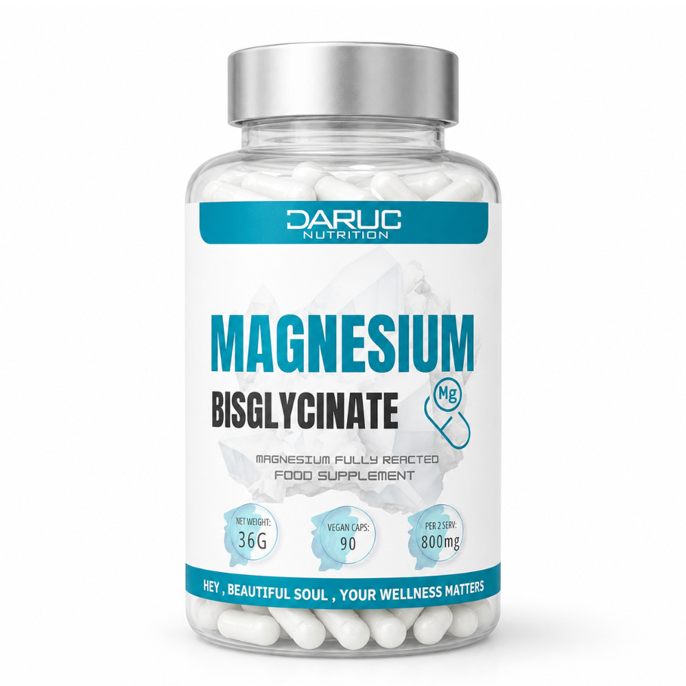 DARUC Magnesium Bisglycinate 400mg 90 Capsules front and supplement